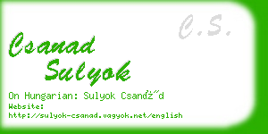 csanad sulyok business card
